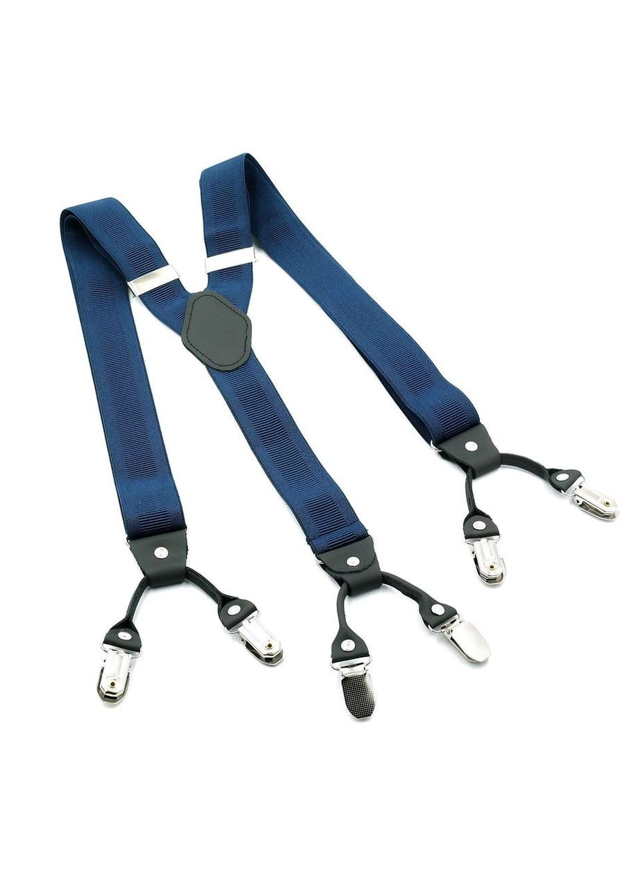 Підтяжки Сині Y-подібні з металевими затискачами для чоловіків і жінок повсякденні та святкові ProDobro (364672005)