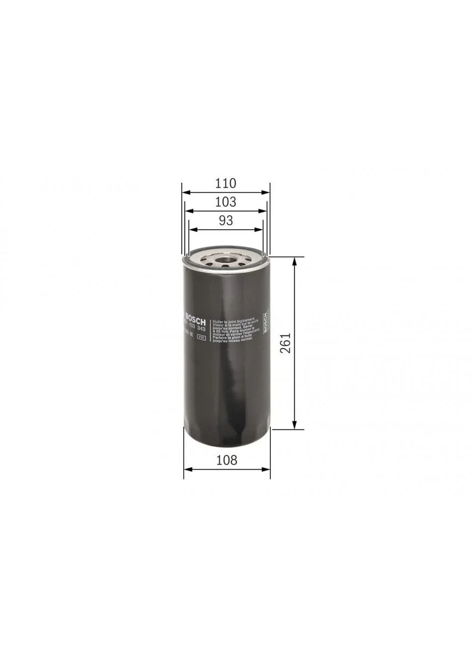 Фільтр масляний (вир-во ) 0 451 103 343 Bosch (347160063)
