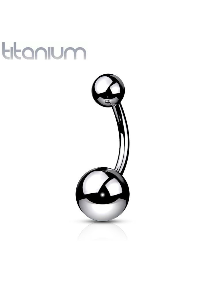 Серьга банан для пирсинга пупка T23N01-140858 из титана (, 8 мм) Spikes (346594748)