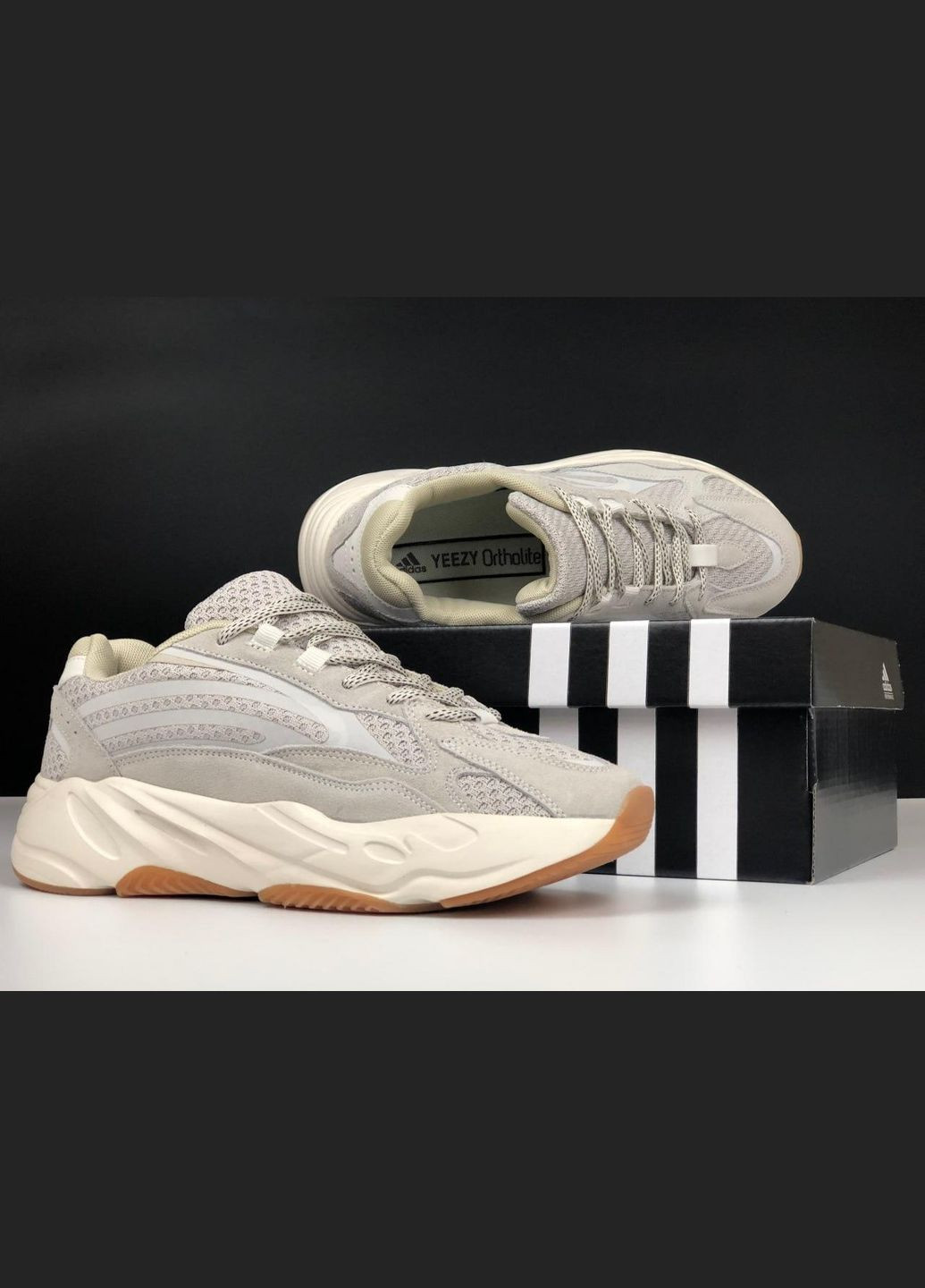 Бежеві Осінні бежеві демісезонні чоловічі кросівки No Brand