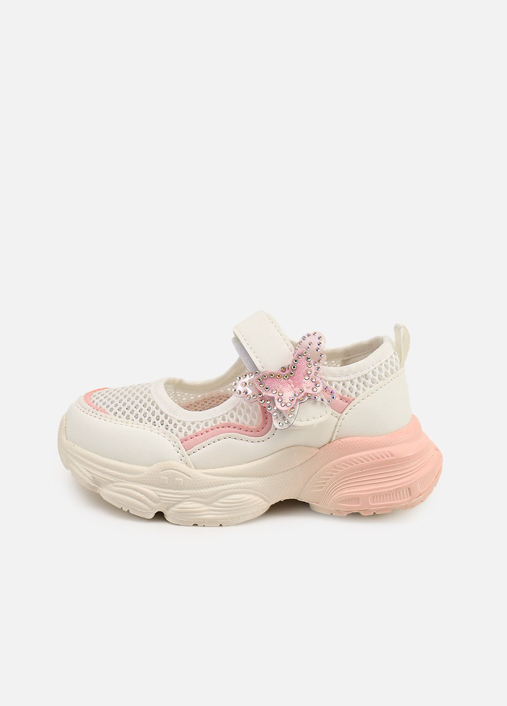 Белые слипоны на плоской подошве для девочки цвет белый цб-00274025 Kimboo