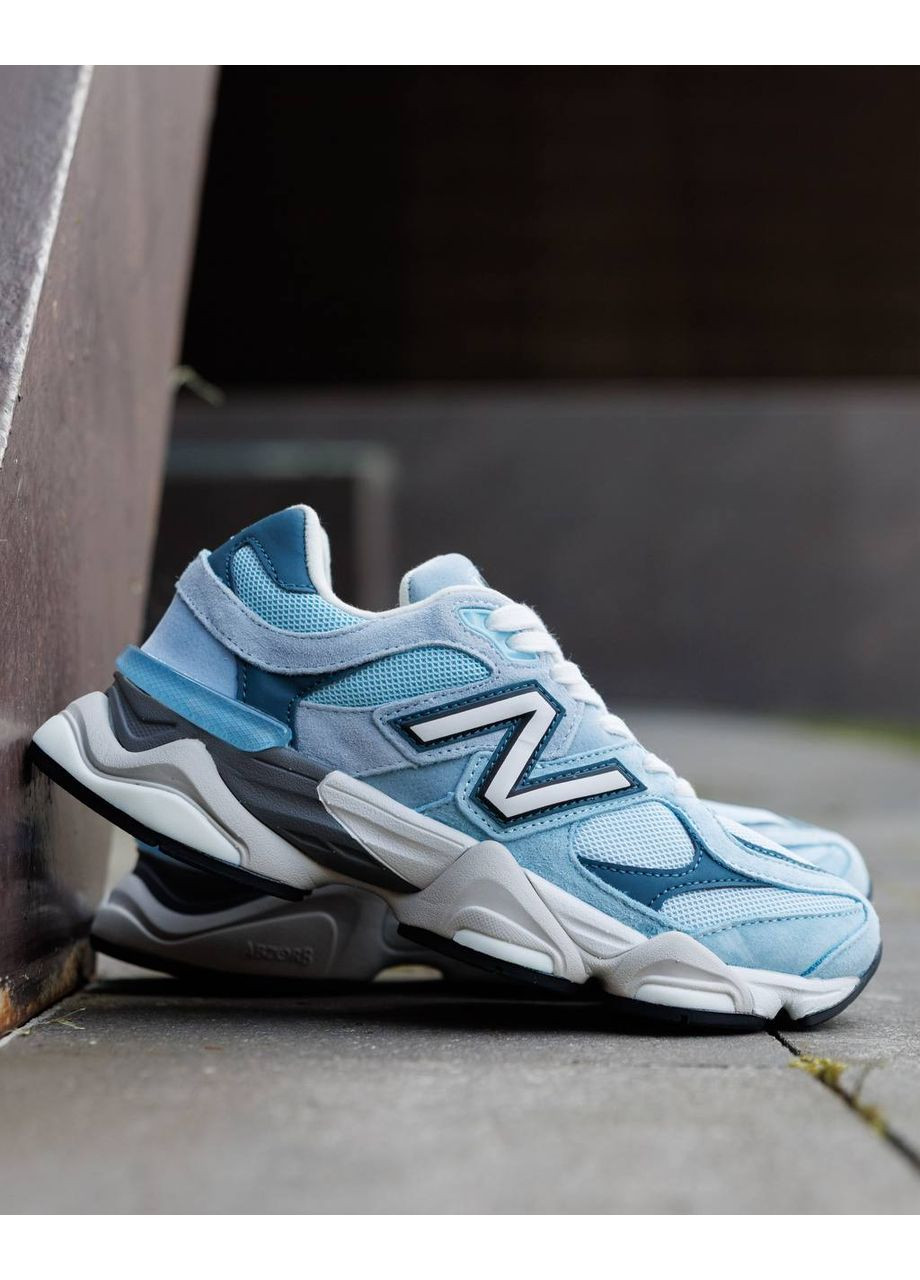 New Balance 9060 Chrome Blue (КОПИЯ) No Brand голубые всесезоны (372075127)