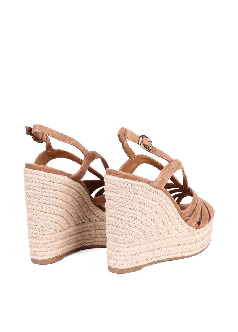 Коричневые женские босоножки 202-24106-2 коричневый велюр MIRATON