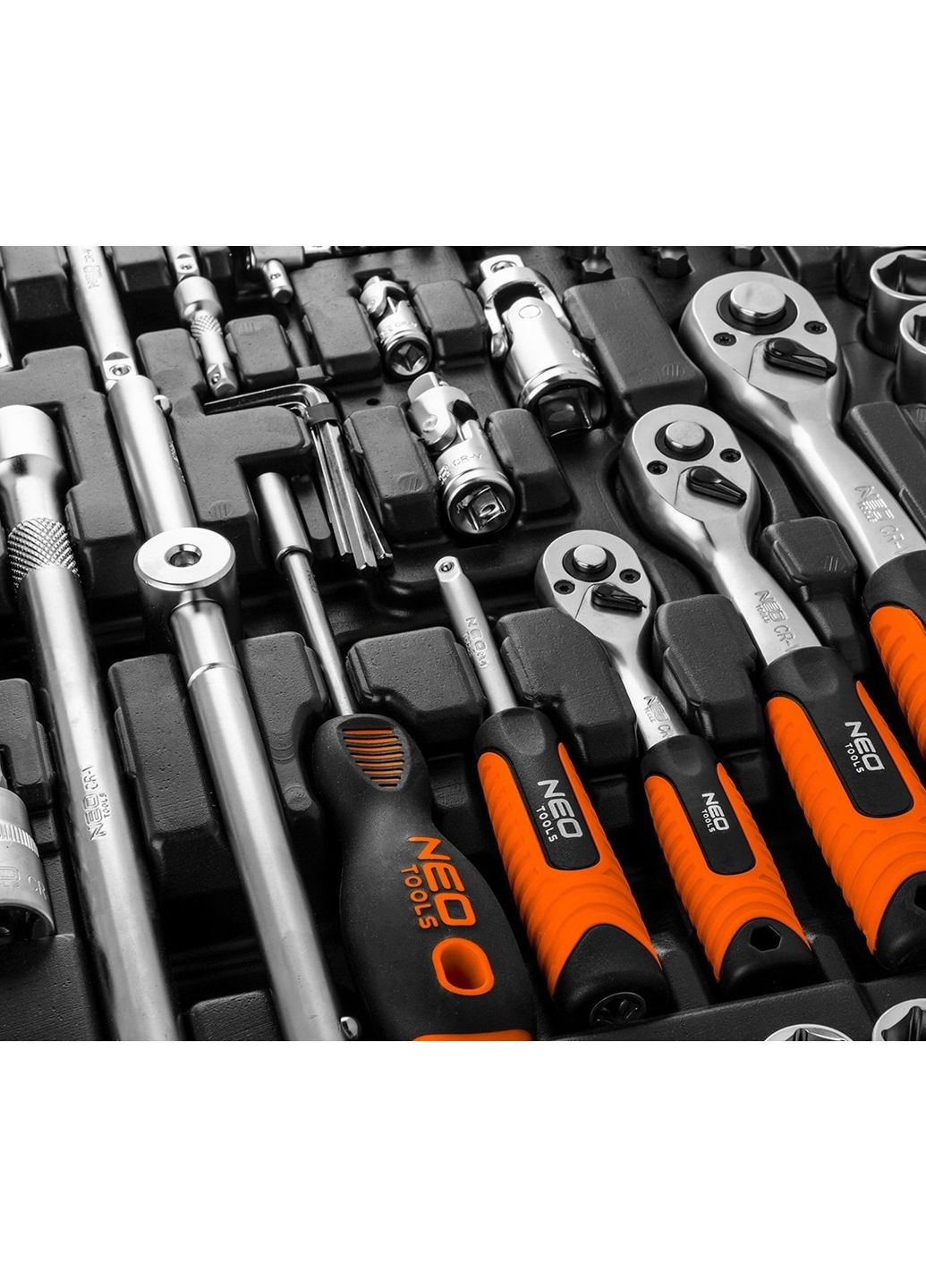 Набор инструментов, 1/2", 1/4", 3/8", 216шт, CrV (10-216) Neo Tools (360420962)