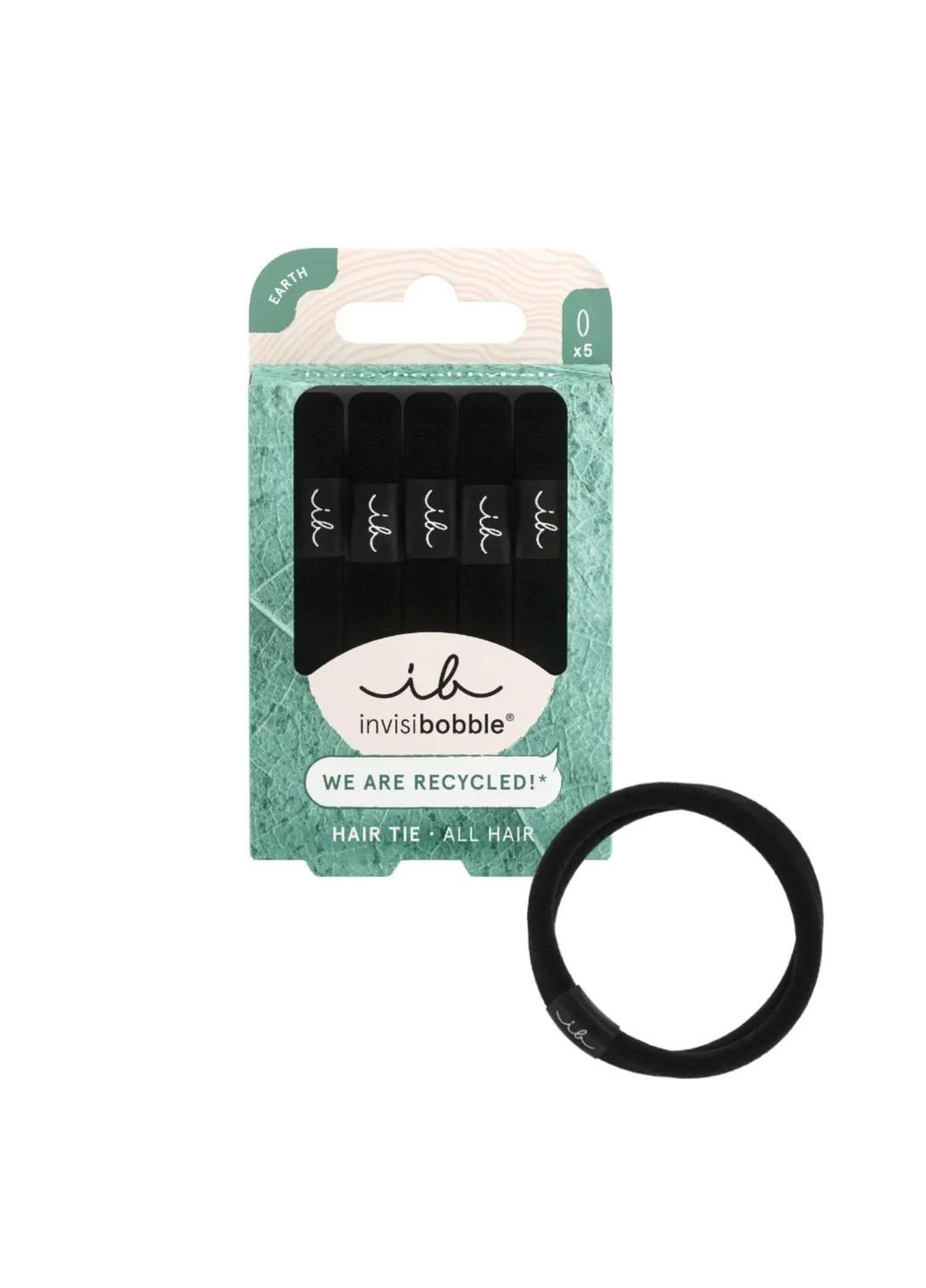 Резинка-браслет для волосся HAIR TIE Black, 5 шт Invisibobble (280901473)