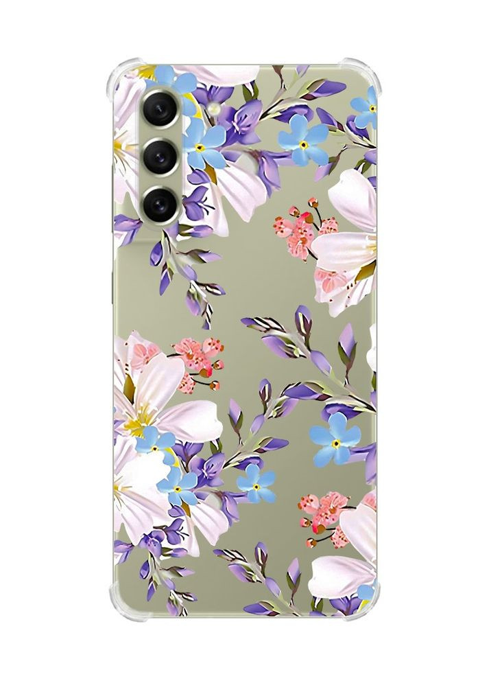 Чохол із потовщеними кутами на Samsung S21 FE:: Квітковий малюнок (принт 272) Creative (360661475)