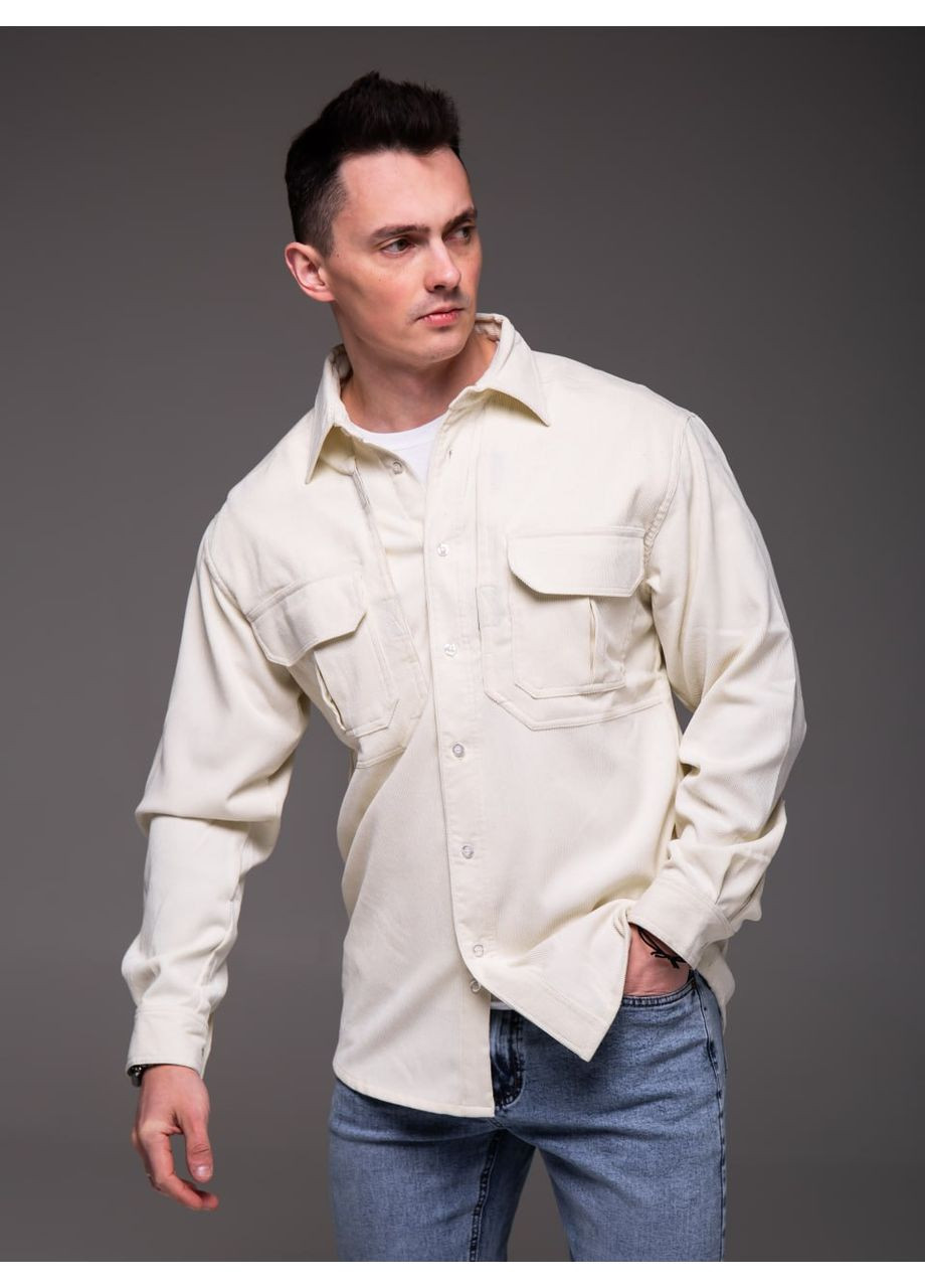 Стильна та функціональна чоловіча сорочка з щільного вельвету Vakko (349746964)