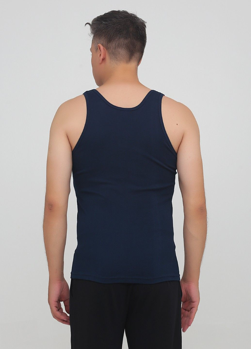 Сет мужских маек (3шт) S темно-синий (2111039402413) Наталюкс 21-1103 (303933223)