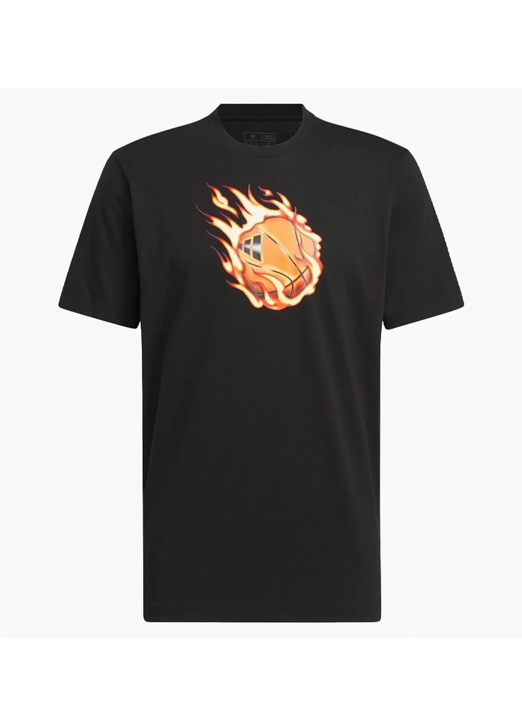 Черная футболка мужская basketball fire black ix0107 adidas