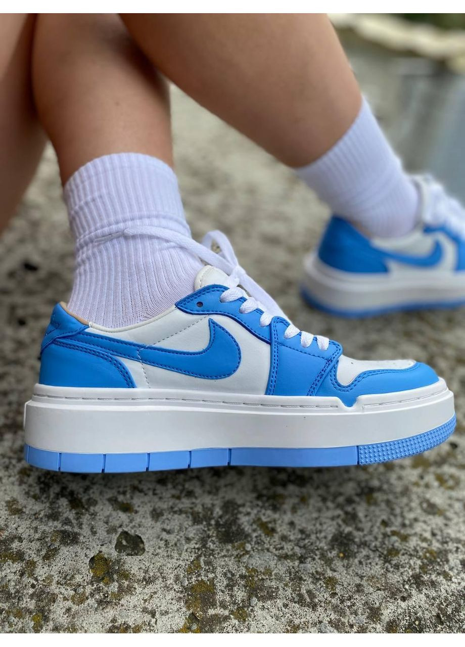Білі Осінні кросівки чоловічі nike air jordan 1 elevate low university blue dq3698-141 найк аір джордан No Brand