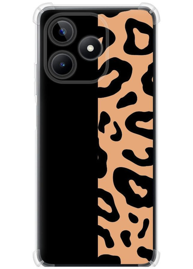 Силіконовий протиударний с посиленими кутами чохол 'Плями леопарда' для Endorphone Realme Note 50 (333721369)