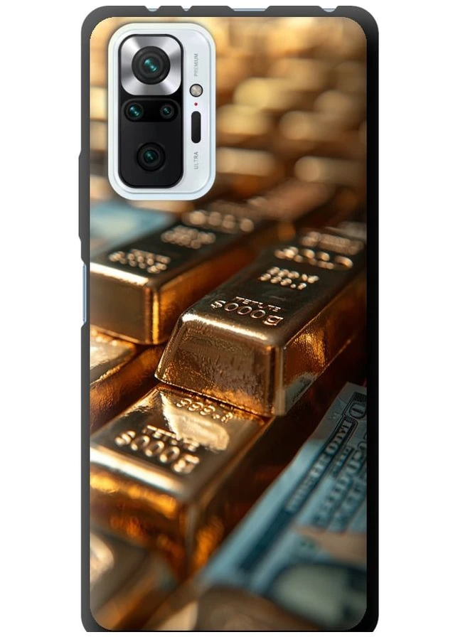 TPU черный чехол 'Сияние золота' для Endorphone Xiaomi Redmi Note 10 Pro (291128479)