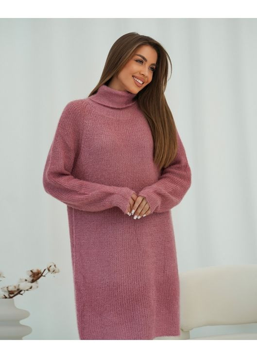 Темно-розовое повседневный, кэжуал платье-гольф свободного кроя платье-свитер Magnet однотонное