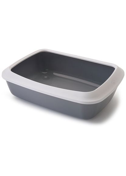 Лоток туалет з бортиком для котів Iriz Cat Litter Tray 50 x 37 x 13 см Сірий (5411388026417) Savic (314934108)