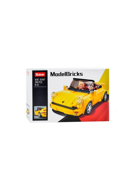 Конструктор Model Bricks Машинка жовта 290 деталей (M38-B1097) Sluban (370624671)
