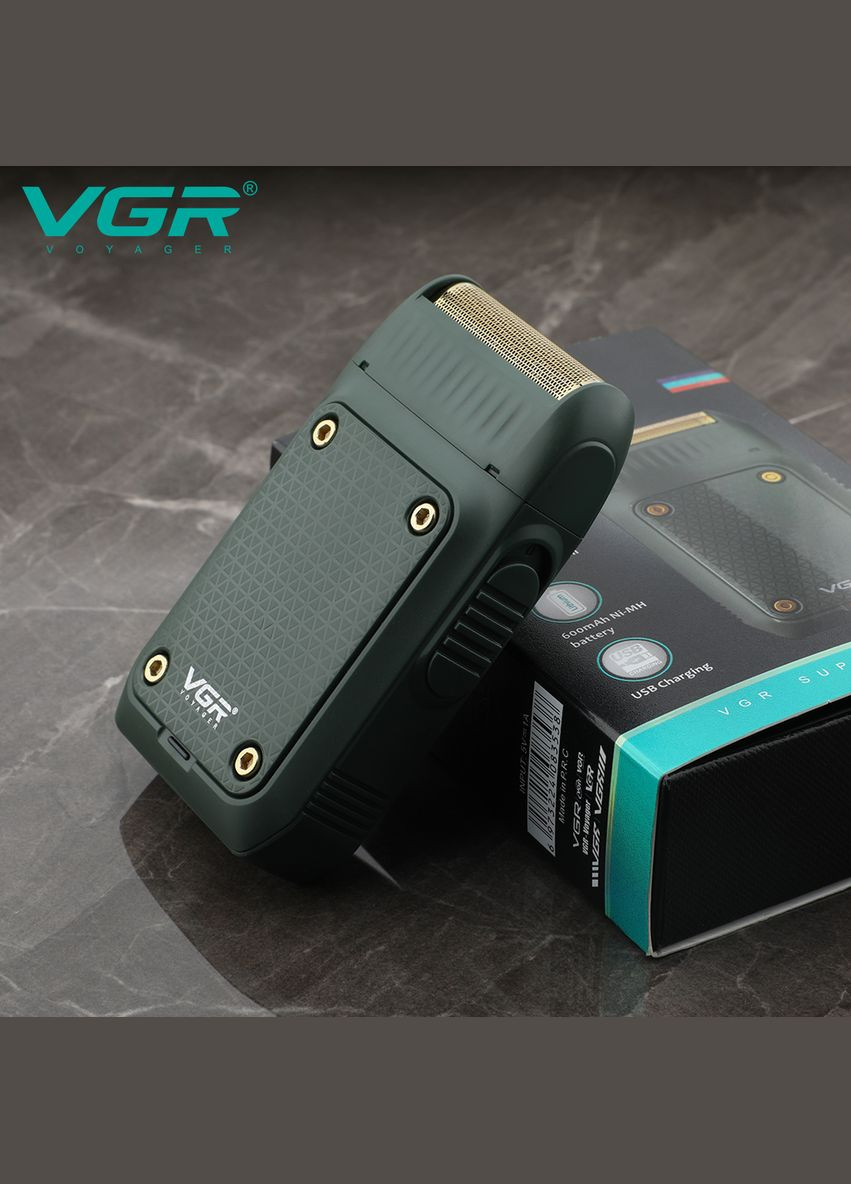 Електробритва V- GREEN шейвер для сухого та вологого гоління, Waterproof VGR 353 (339672020)