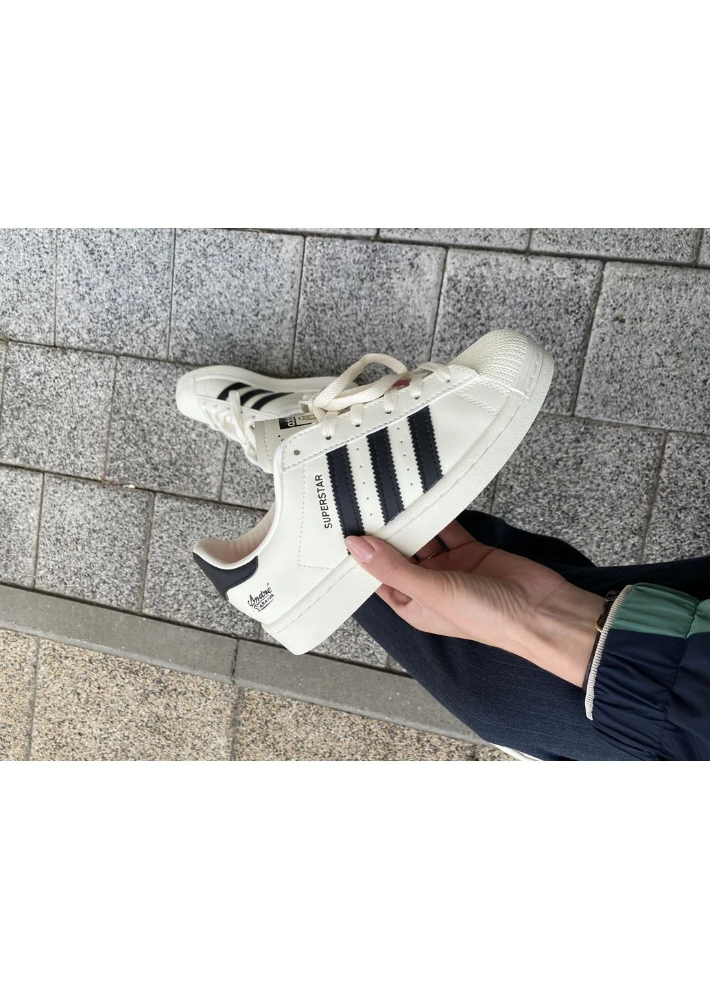КРОСІВКИ ЖІНОЧІ ADIDAS SUPERSTAR CREAM/BLACK/PINK АДІДАС СУПЕРСТАР ЧОРНІ No Brand чорні демісезони (391943053)