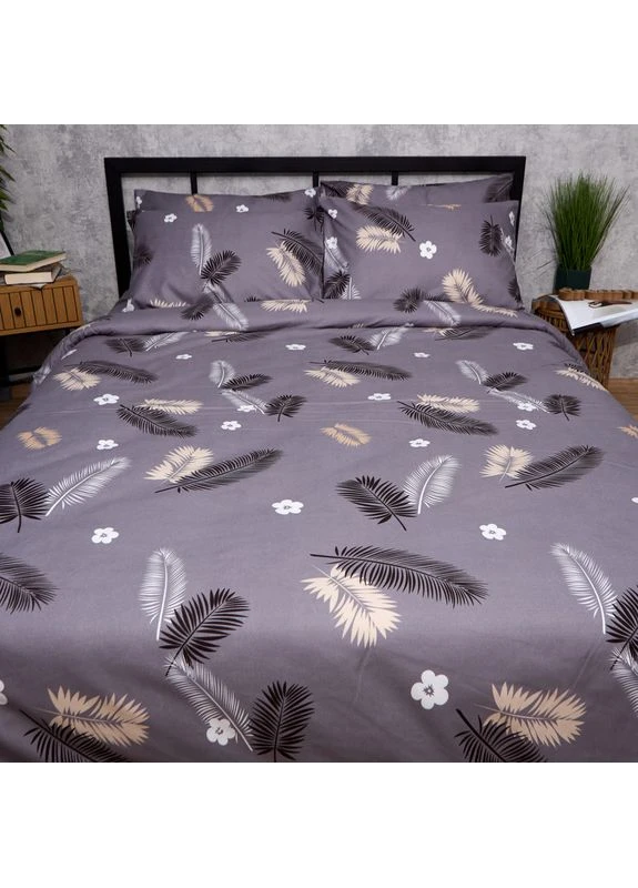 Комплект постельного белья Polysatin Premium Семейный 160х220х2 наволочки 4х70х70 (MS-820016484) Moon&Star Evening Feather (400237798)