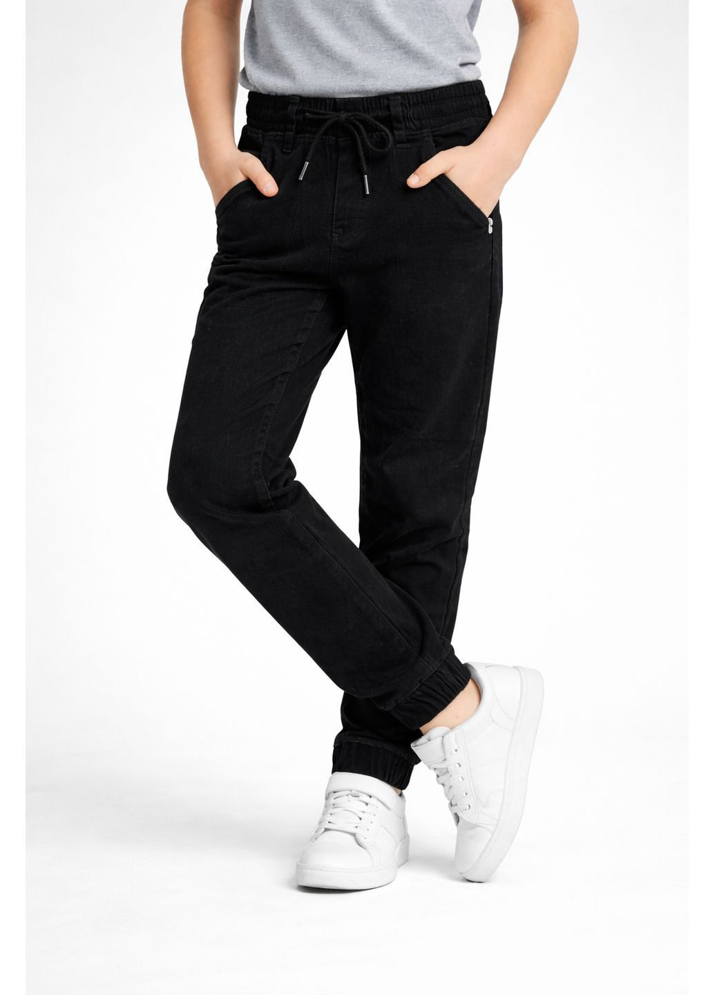 Дитячі штани з манжетами у чорному кольорі LIHONG (372924881)