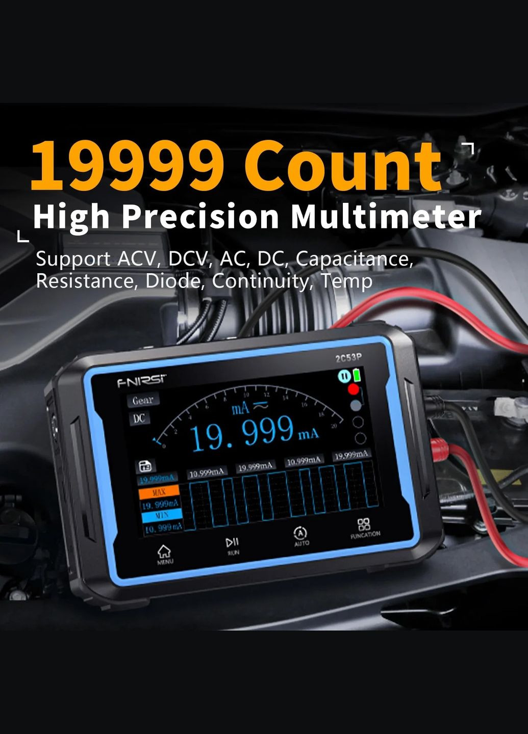 Планшетний цифровий 3 в 1 осцилограф-мультиметр 2C53P з генератором сигналів Fnirsi (319761945)