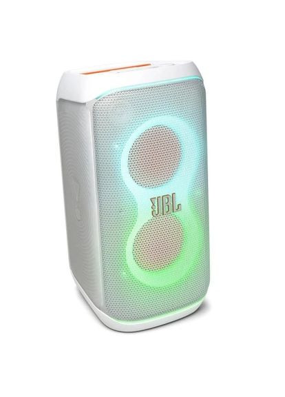 Колонка портативна PartyBox Club 120, White, 160 Вт, Bluetooth, полікарбонат/метал, керування зверху, IPX4 (JBLPBCLUB120SWEP) JBL (370622387)