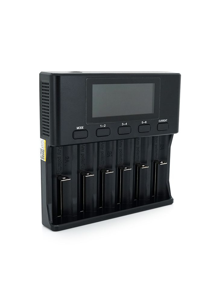 ЗУ универсальное LiiS6, АЗУ+СЗУ, 6 каналов, LCD дисплей, поддерживает Li-ion, Ni-MH и Ni-Cd AA(R6), ААA(R03), AAAA, С(R14) LiitoKala (314976548)