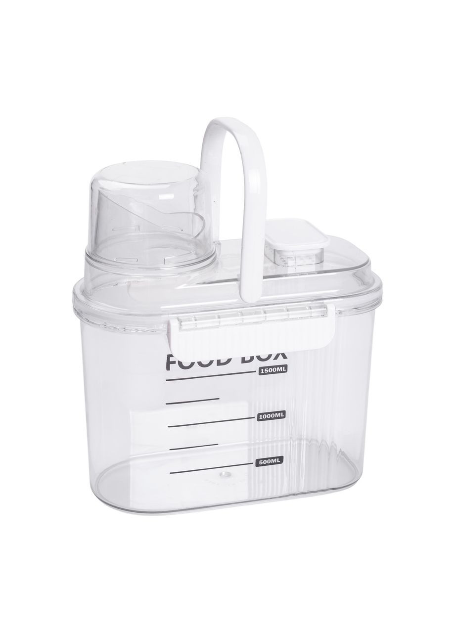 Контейнер для зберігання сипучих продуктів 2л прозорий з дозатором та мірною шкалою для круп та борошна ProDobro (364192440)