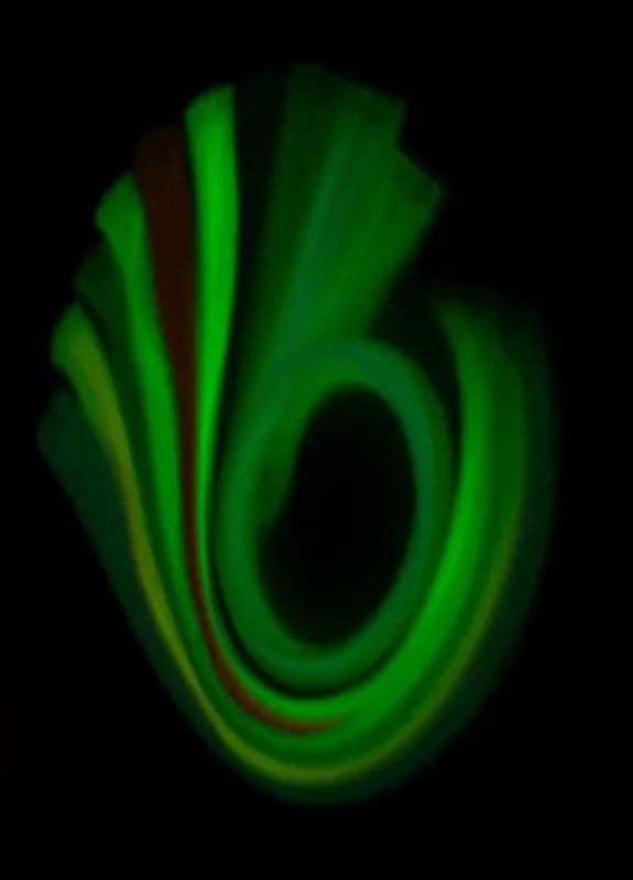 Неонове пасмо світло бірюзове канекалон люмінесцентний, що світиться в темряві, для плетіння кольорові коси YG11-5 Jumbo YG (324261872)