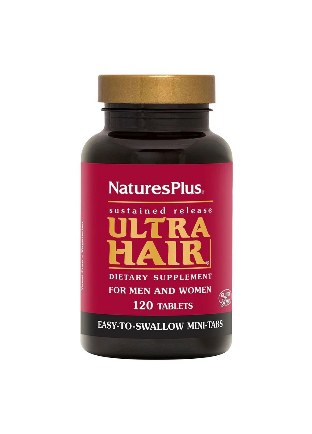 Вітаміни та мінерали Ultra Hair For Men & Women, 120 міні пігулок Natures Plus (293478288)
