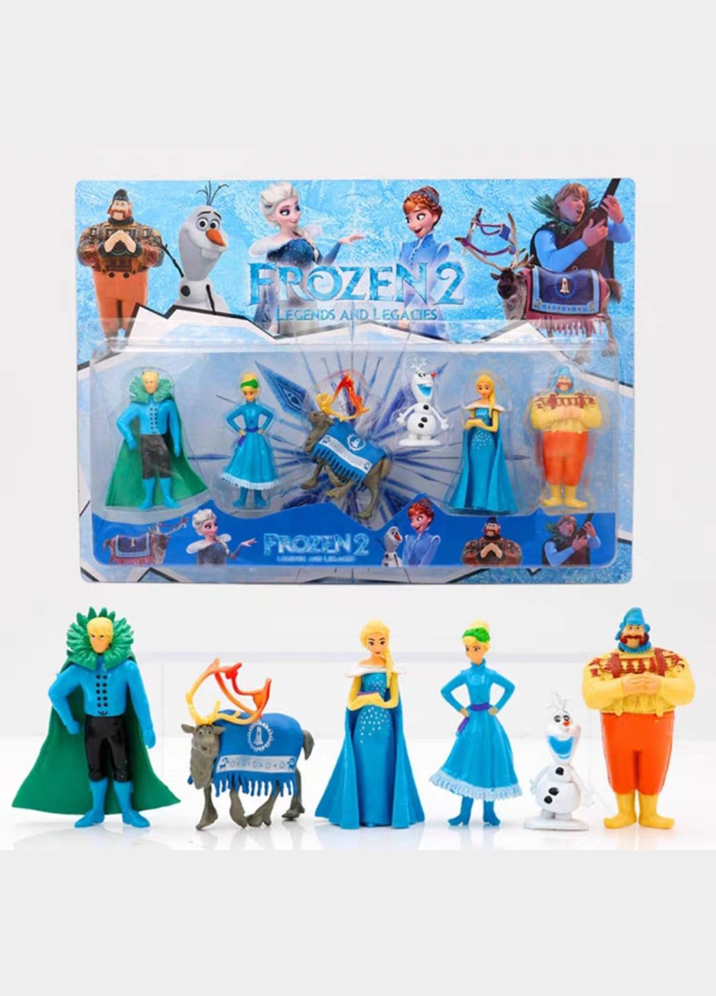 Іграшки набір Фрозен Холодне серце Frozen 2 Анна-Ельза-Крістофф-Олаф Дісней 6 шт 5 - 10 см Shantou (296627771)