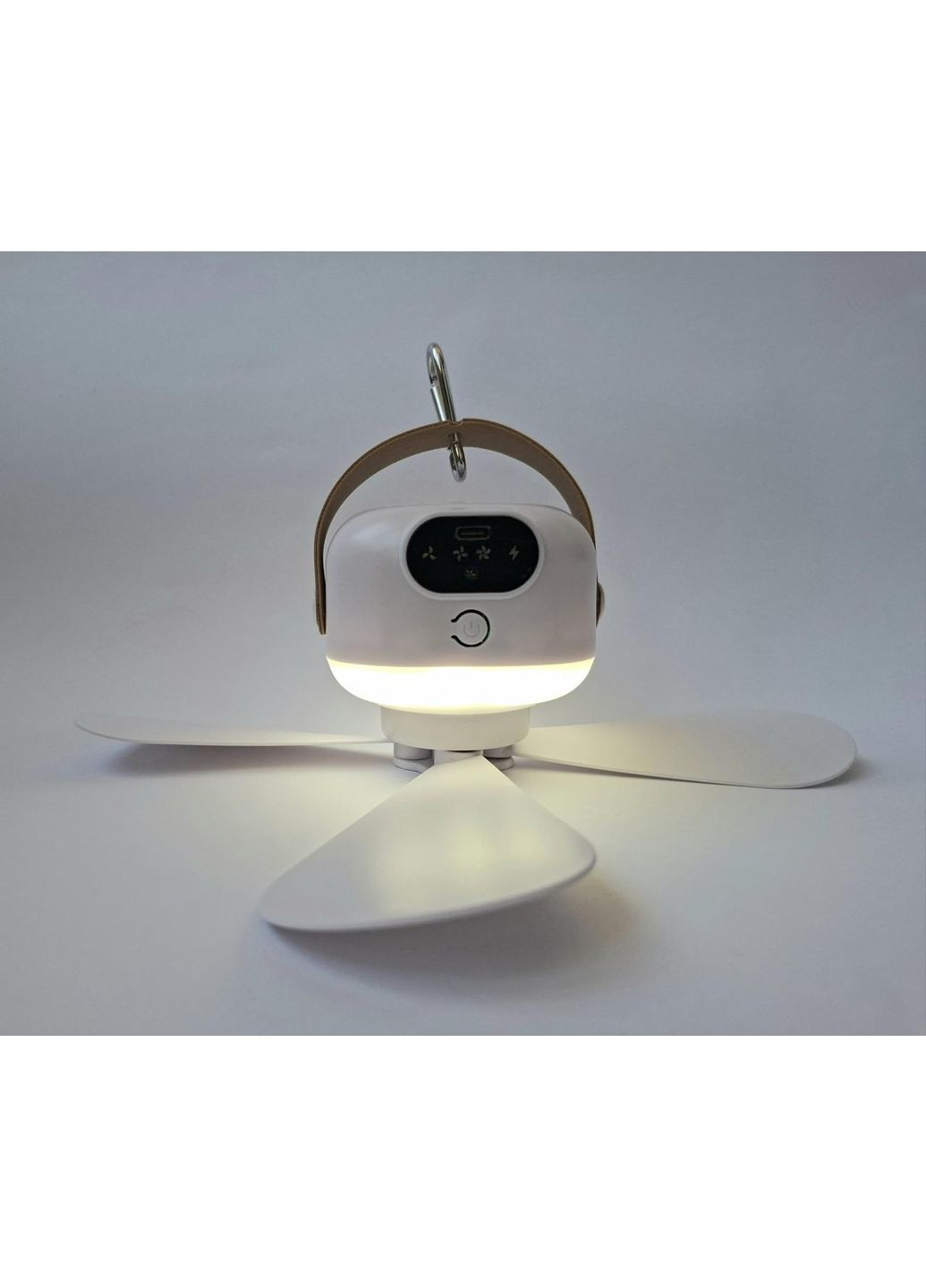 Аккумуляторный универсальный вентилятор с подсветкой 2в1 D-456 пульт No Brand (342118715)