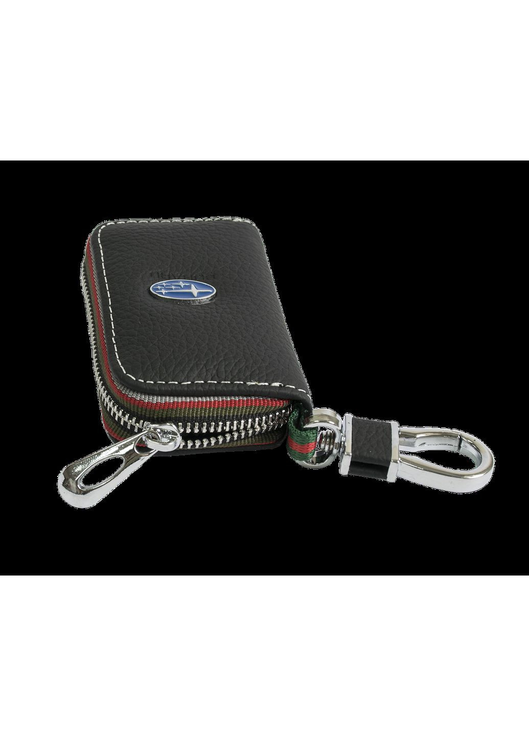 Ключница, кожаная автоключница с логотипом СУБАРУ (черная 21006) Subaru (360949266)