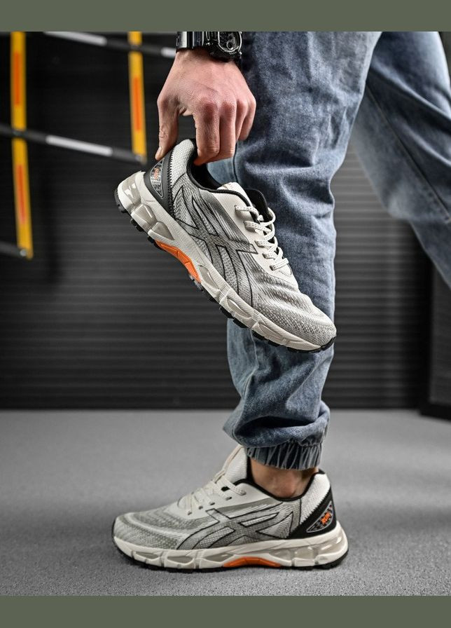 Бежеві Літні стильні чоловічі літні кросівки сітки бежеві No Brand