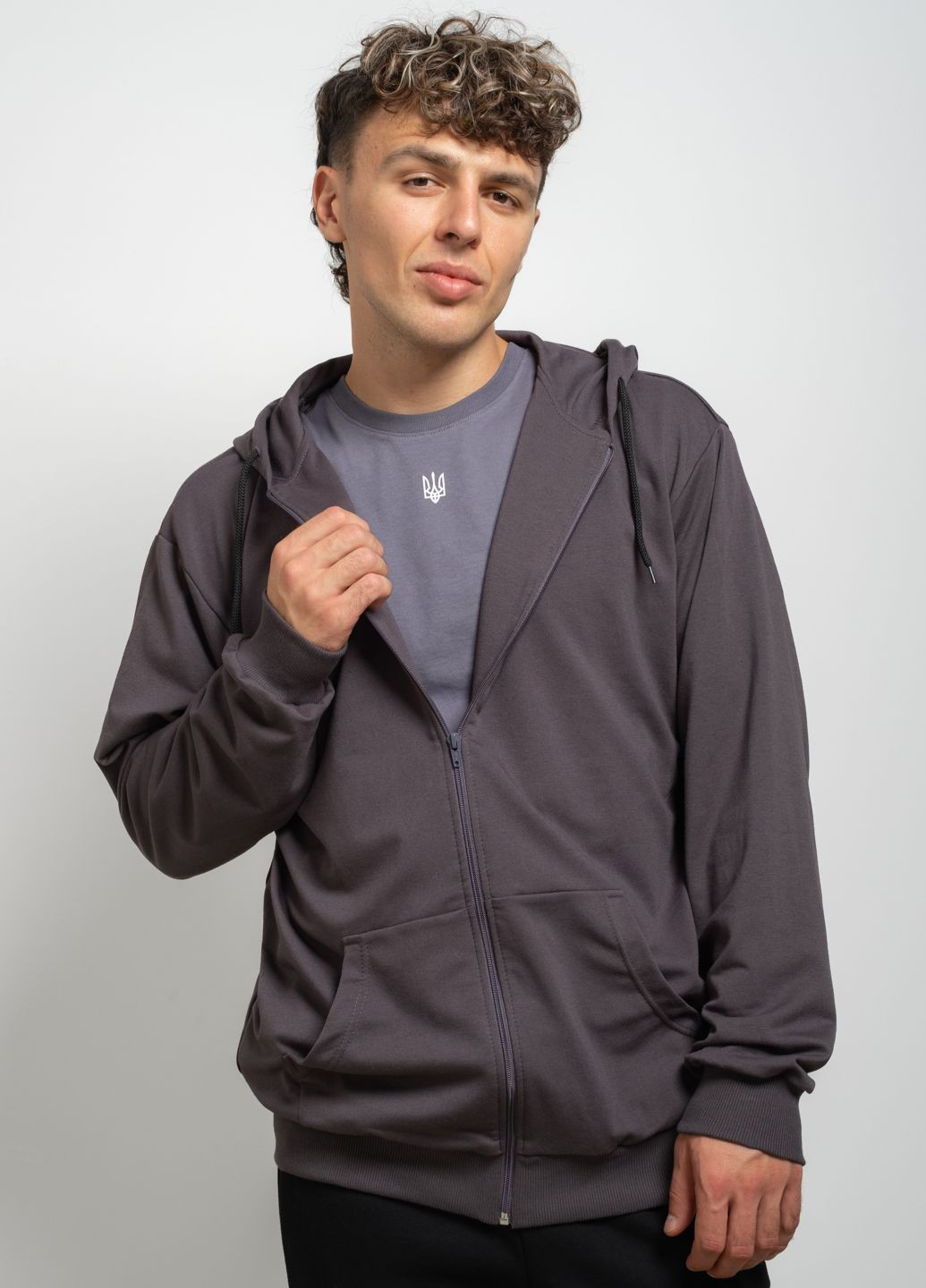 Сіра демісезонна куртка чоловіча 344310 Power