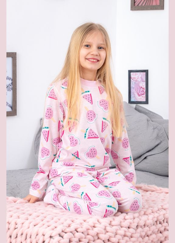 Рожева всесезон піжама для дівчинки кофта + брюки Носи своє
