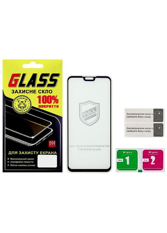 Захисне скло для Y9 2019 Full Glue (0.25 мм, 2.5D, чорне) Люкс Huawei (268218360)