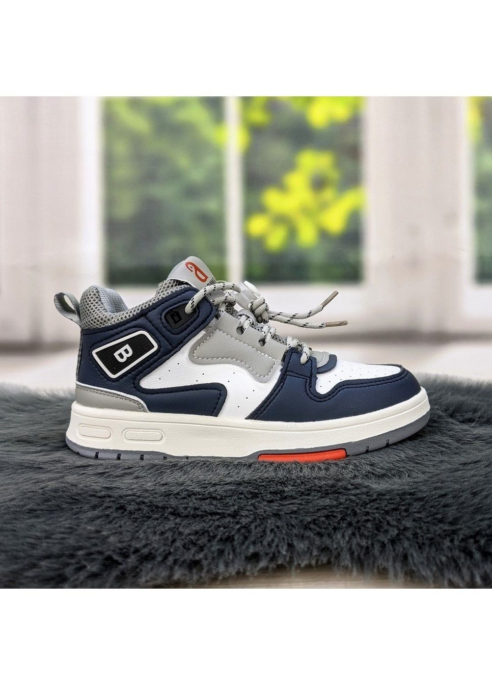 Синій осінні кросівки високі для дівчинки хайтопи Apawwa