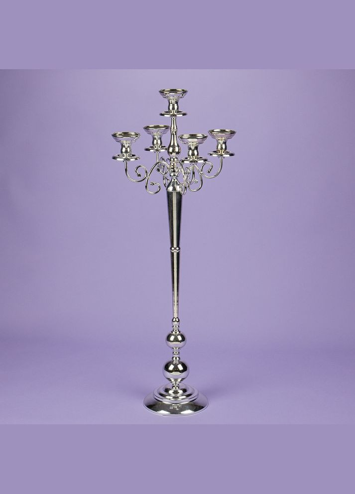 Подсвечник на 5 свечей хром 100 см 12011-021 Lefard (346529346)