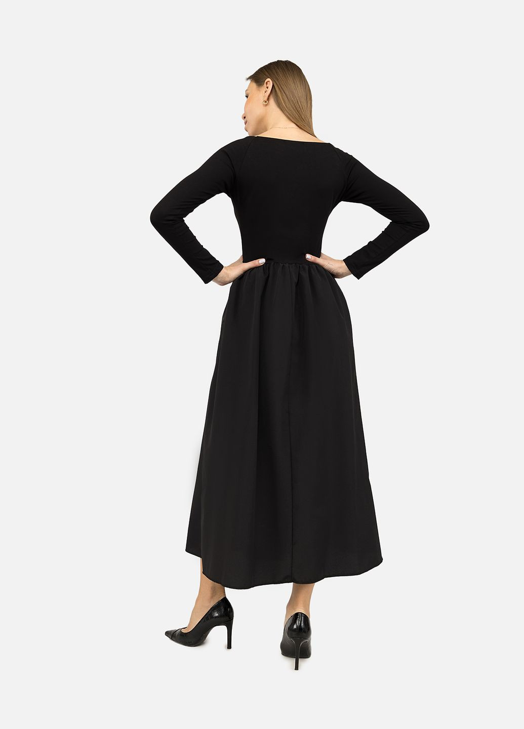 Черное платье клеш женское цвет черный цб-00269360 Yuki