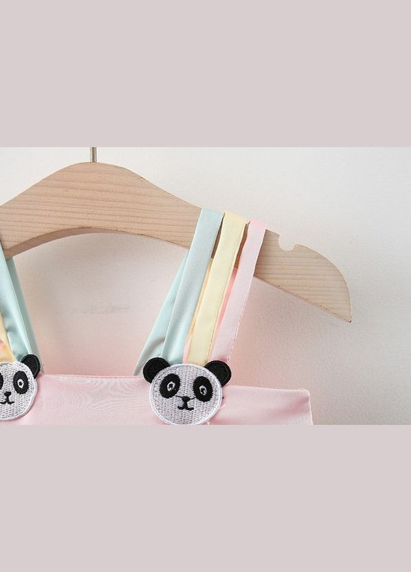 Комбинированное летнее платье панда розовая 1189, размер 85 No Brand (303612429)