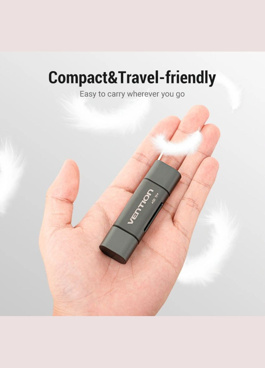 Картридер USB 3.0, многофункциональный, металлический корпус, Vention (340279459)