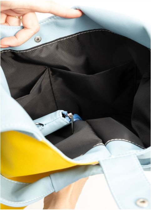 Жіноча сумка HOBO M жовто-блакитна (R-53200128-VS) Sambag (302450335)