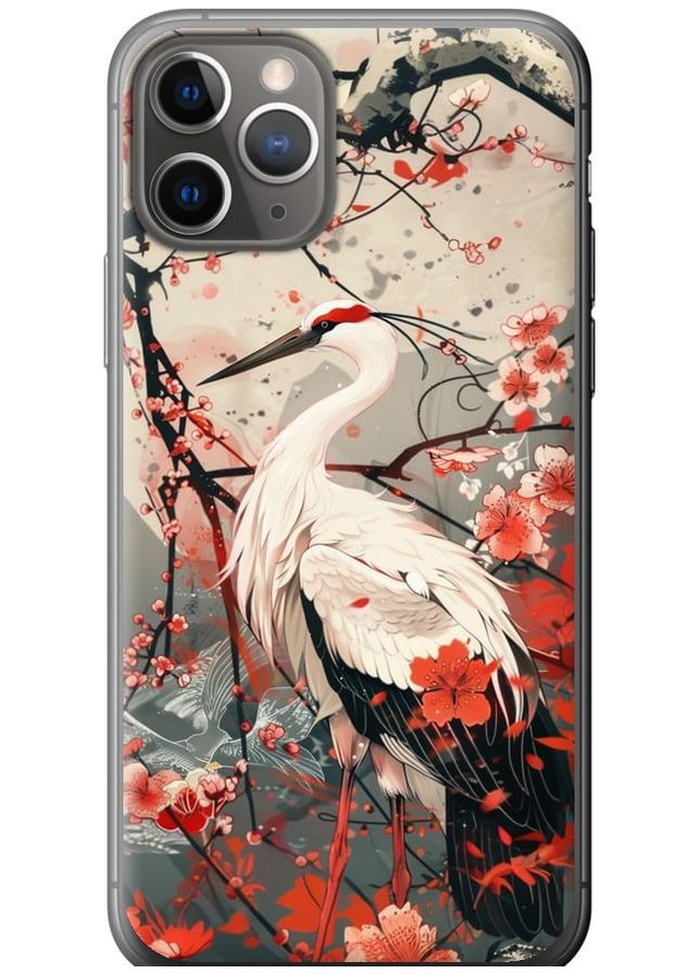Силиконовый чехол 'Аист в цвету сакуры' для Endorphone Apple iPhone 11 Pro (291420256)