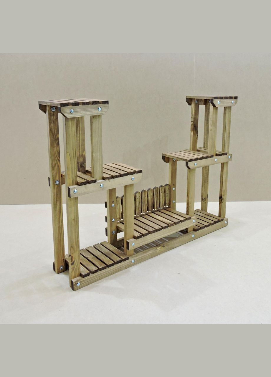 Підставка для квітів з дерева Гренобль мускат (ЦВТ-001807) No Brand (328226266)