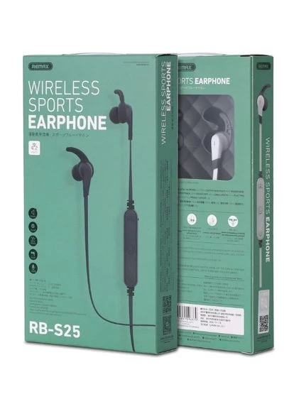 Вакуумні Bluetooth навушники гарнітура RB-S25 Чорні Remax (335834921)