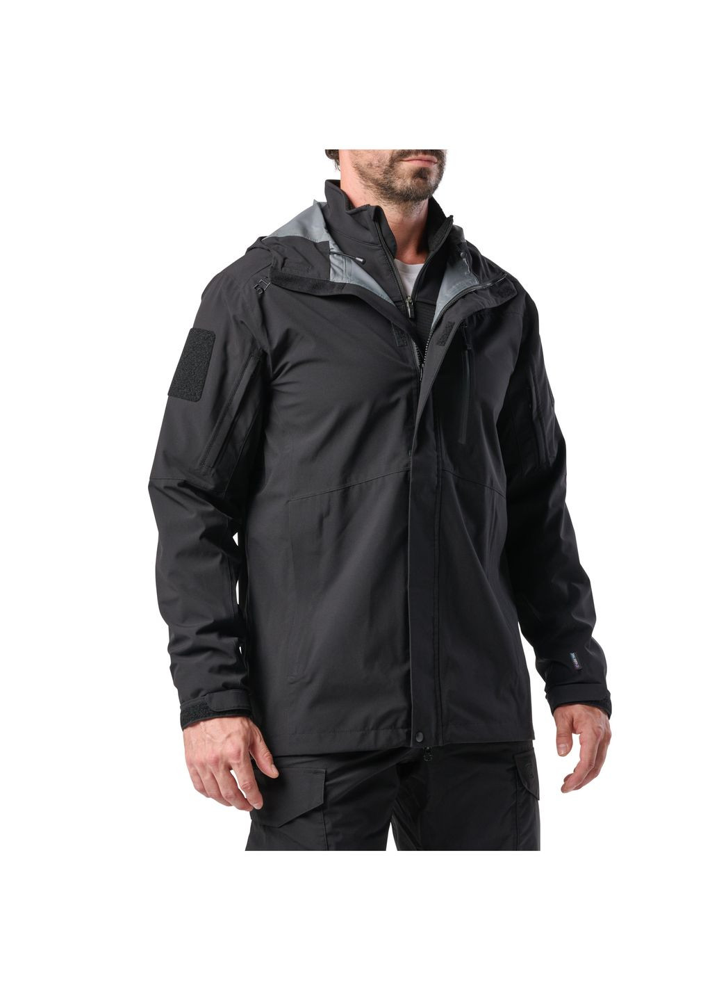 Куртка штормовая Force Rain Shell Jacket Black 5.11 Tactical (315821914)