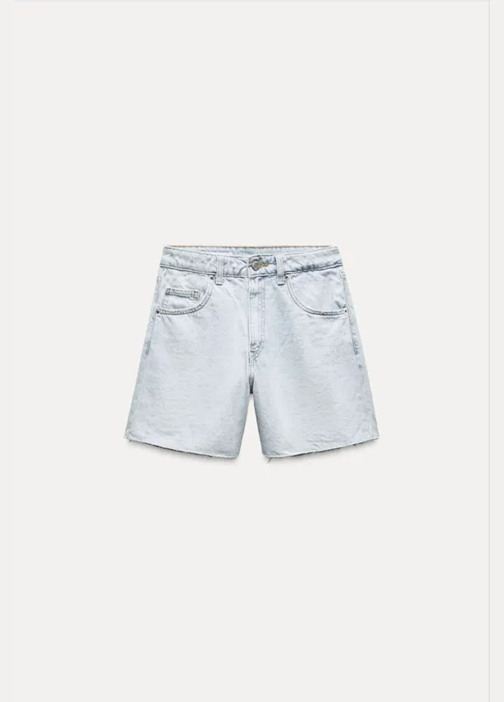 Джинсові шорти TRF High rise mom fit Zara TRF High rise mom fit мом фіт бермуди (333984501)