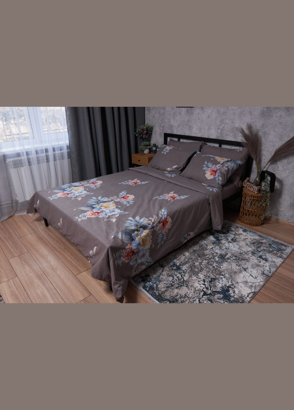 Комплект постельного белья Бязь Gold Люкс «» евро 200х220 наволочки 2х50х70 (MS-820001504) Moon&Star Flowers Wod (285717767)