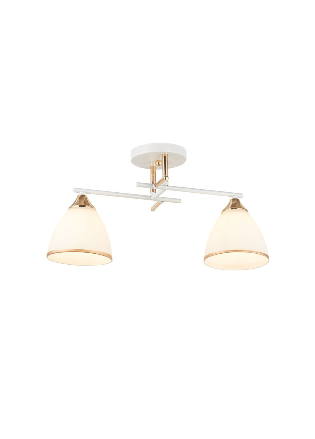 Люстра потолочная на 2 плафона IS 6313-2 (Белый+Золото) Valeso (353746591)