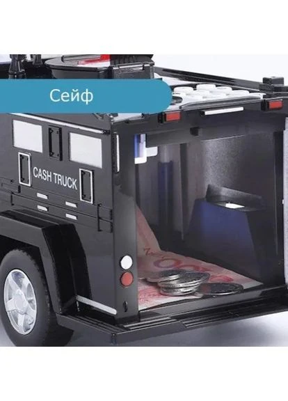 Дитяча машина скарбничка сейф-копилка CASH TRUCK з кодовим замком і відбитком пальця No Brand - (361971356)